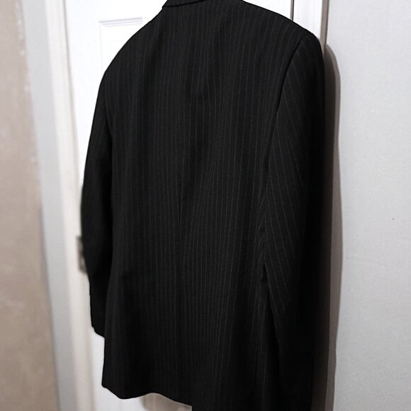 Enrico Gelini Men 2 Piece Dark Blue Pinstripe Suit 42S - Picture 6 of 16